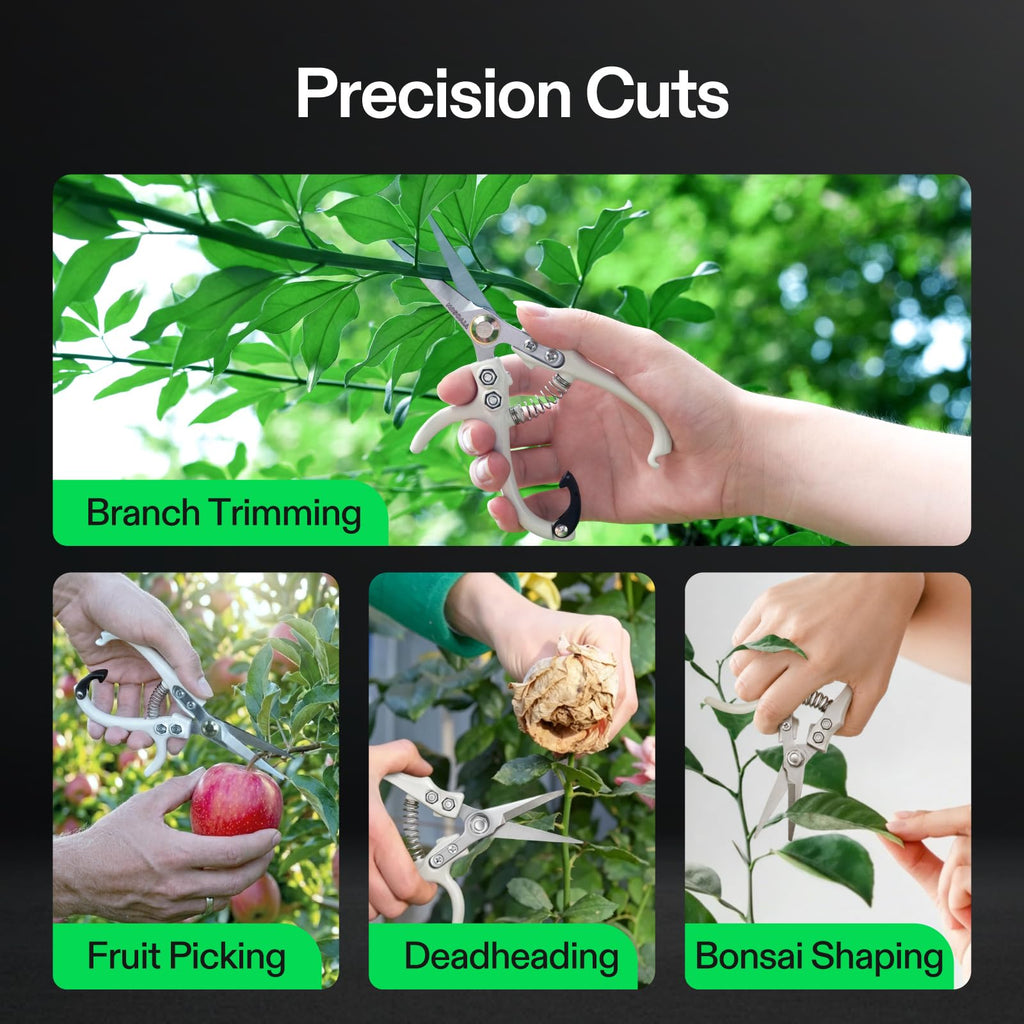 VIVOSUN Pruning Shears for Gardening, Q-Shaped Garden Scissors for Plants