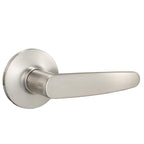 Amazon Basics Easy Installation Straight Door Lever, Passage, Satin Nickel, 1-Pack