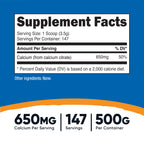 Nutricost Calcium Citrate Powder (500 Grams) (Unflavored) - Pure Calcium Citrate, No Fillers, Gluten Free (1.1lbs)
