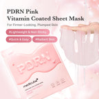 medicube Salmon DNA PDRN Pink Vita Coating Sheet Mask 10EA - Korean sheet mask for glass skin - Luxurious Home care Mask for Hydration, Firming, and Balanced Skin, Korean Skin Care (22g/0.77oz x 10ea)
