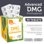 Zahler DMG 500mg - DMG Dimethylglycine Supplement for Endurance & Immune System Support - DMG Supplements with Amino Acid Glycine - Nootropic Brain Supplement - Kosher 1 a Day Tablets 90 Count
