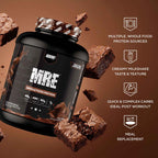 REDCON1 MRE Whole Food Protein Powder, Fudge Brownie - Meal Replacement Made with Animal and Plant Based Protein Sources, Nutrient and Calorie Dense, 0g Added Sugar (24 Servings)