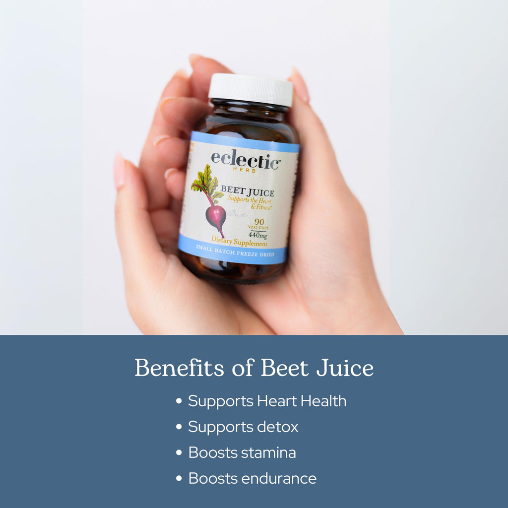Eclectic Herb - Organic Beet Juice Capsules | Natural Herbal Supplement | Premium Cardiovascular Health & Circulation Support | US-Grown, Vegan, Non-GMO, Gluten Free (90 CT | 440 mg)