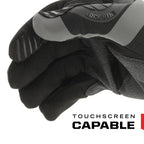 Mechanix Wear M-Pact Impact Resistant Work Gloves - Durable Safety Gloves for Men - Touchscreen Capable - Machine Washable - Breathable - Large - Black