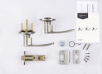 Amazon Basics Easy Installation Straight Door Lever, Passage, Satin Nickel, 1-Pack