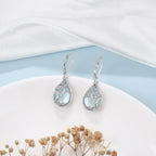 Odinstone Sterling Silver Earrings Tree of Life Moonstone Earring for Women