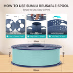 SUNLU 2KG Bundle PLA Matte 1.75mm, Matte Surface 3D Printer Filament