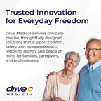 Drive Medical 2-in-1 Raised Toilet Seat with Removable Padded Arms