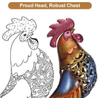 Mloarts Metal Rooster Garden Statue