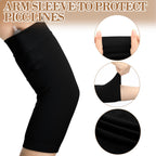 Vinsatin 6 Pcs PICC Line Sleeve Cover PICC Line Shower Cover Fashionable Breathable Upper Arm Sleeves for Women Men(Large,Black)