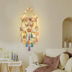 Macrame Hanging Photo Display Wall Boho Room Decor for Teen Girl Gifts