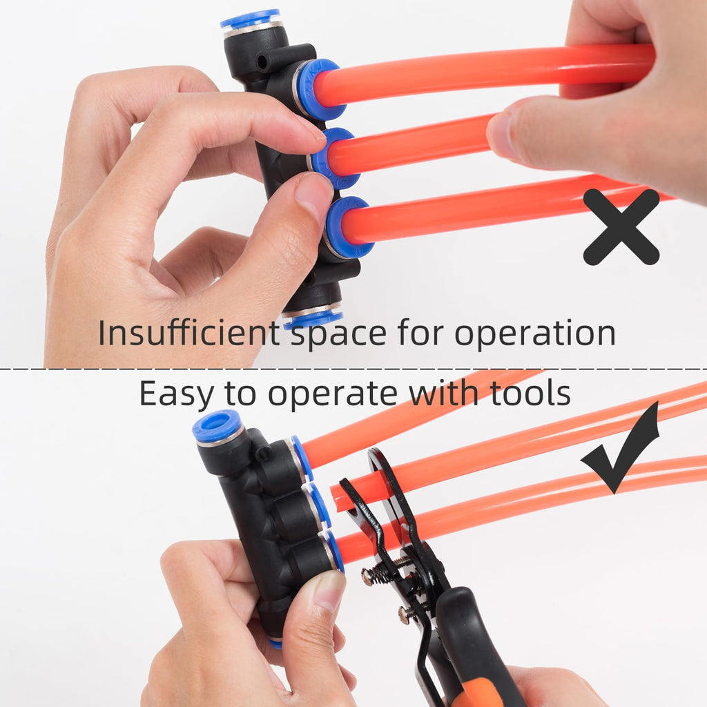 PLATATO Push to Connect Fittings Disconnect Tool Air Line Removal Tool for 3/8”, 1/2” (10-12mm) Pneumatic Air Hose Quick Connect Fittings Quick Release Pliers