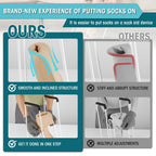 Zipcase Large Size Stocking Donner, Sock Aid Tool to Put on Compression Socks for Large Calves from 18" to 20" in Circumference(Compatible for JOBST,SB SOX,CHARMKING,FITRELL,Bluemaple,COOLOVER) White