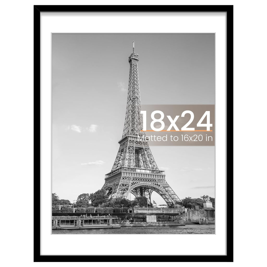 upsimples 18x24 Picture Frame, Wall Decor Poster Frames, Black 1 Pack