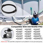 GMX600NM Flange Valve Clamp for Hayward Pro Series Sand Filter Pump Clamp with Screw Swimming Pool Filter Parts Replacement S164T S166T S180T S210T S210S S220T S230T S244T