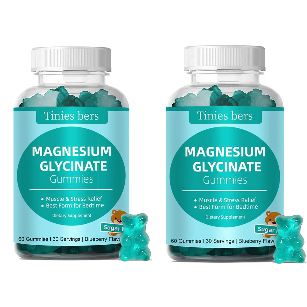 Magnesium Glycinate Gummies 500mg, Sugar Free for Adults & Kids, Best Magnesium Gummies for Sleep, Stress & Muscle Relief & Nerve Health, No Melatonin, Gluten Free, Non GMO, Vegan, Pectin, 120