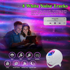 Star Projector Galaxy Projector for Bedroom, White Noise Bluetooth Speaker Northern Lights Projector, Suitable Gaming, Home Theater, Adult, Christmas Mood Night Light