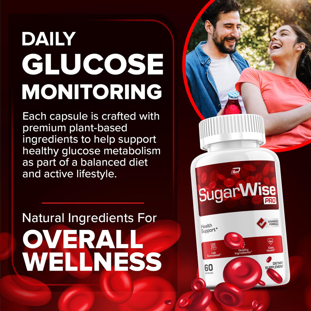 SugarWise Capsules – SugarWise Pro Natural Blend Daily Health Vitamins Supplement (5 Pack - 300 Capsules)