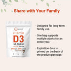 Micro Ingredients Vitamin D3 50,000 IU + K2 MK-7 200 mcg, 240 Softgels | Virgin Coconut Oil | 2-in-1 Support | Easy to Swallow, Non-GMO