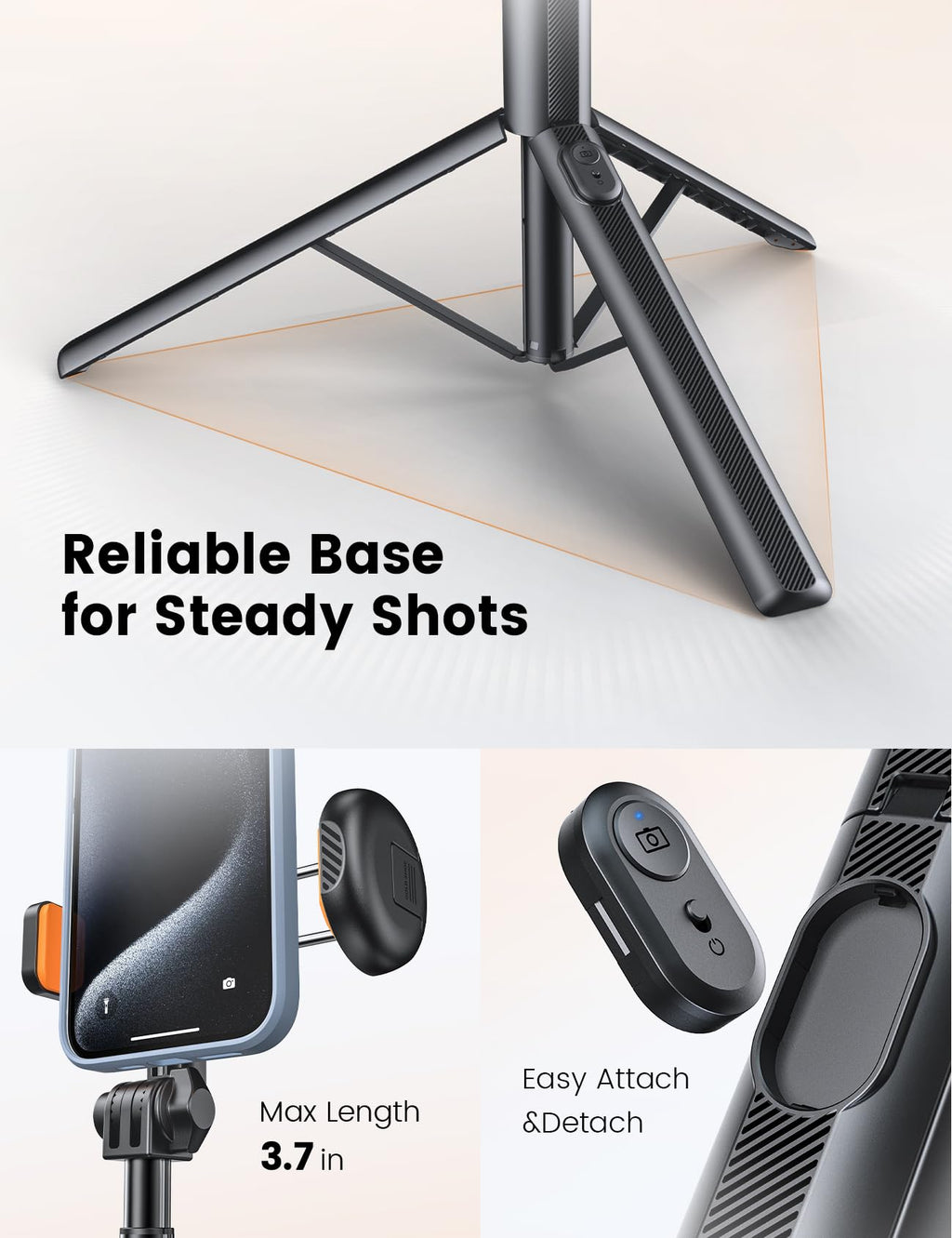 ANXRE 71" Phone Tripod with 1/4" Camera Mount, NT79 Extendable Selfie Stick