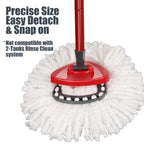 Mop Head Replacement for Ocedar: Spin Mop Heads Refill Compatible with O Cedar - 9 Pcs Kit Attachment Included 3 Microfiber Replace Heads, 55" Extended Mop Handle, 1 Mop Base and 1 Floor Scrub Brush