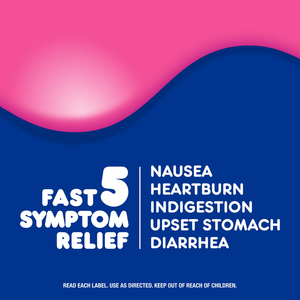 Pepto Bismol ULTRA Caplets, Upset Stomach Relief, Nausea Relief, Heartburn Relief, Indigestion Relief, Anti Diarrhea Medication for Adults - 5 Symptom Relief, 48 ct (2x24 ct)