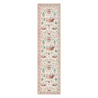 Lahome Christmas Runner Rug 2x8 Beige Rug Runners for Hallways Non Slip,Washable Kitchen Bathroom Runner Rug,Soft Christmas Tree Santa Claus Carpet Runner for Entryway Holiday Decor(2'x8',Beige)