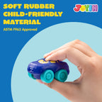 JOYIN Cartoon Cars, Soft Rubber Toy Car Set, Mini Vehicles, Bath Toy Car for Kids, Christmas Great Gift for Boys and Girls, Summer Beach and Pool Activity, Party Favors for Kids