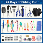Fishing Advent Calendar 2026 Men Teen 24 Days Assorted Fishing Accessories
