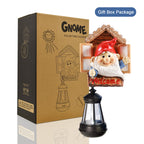 Goodeco Gnome Tree Hugger with Solar Lantern - Garden Gnome for Outside Decor,Tree Face Garden Statue,Gift idea 5.5x10.6 inch