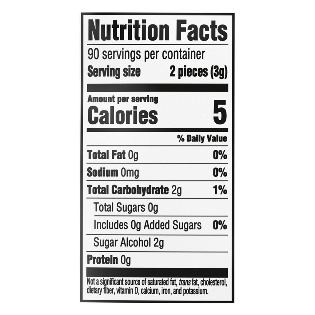 Trident White Peppermint Sugar Free Gum, 180 Pieces