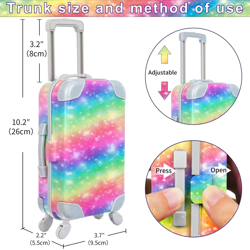 K.T. Fancy 23 PCS 18 Inch Girl Doll Accessories Suitcase Luggage Travel Set