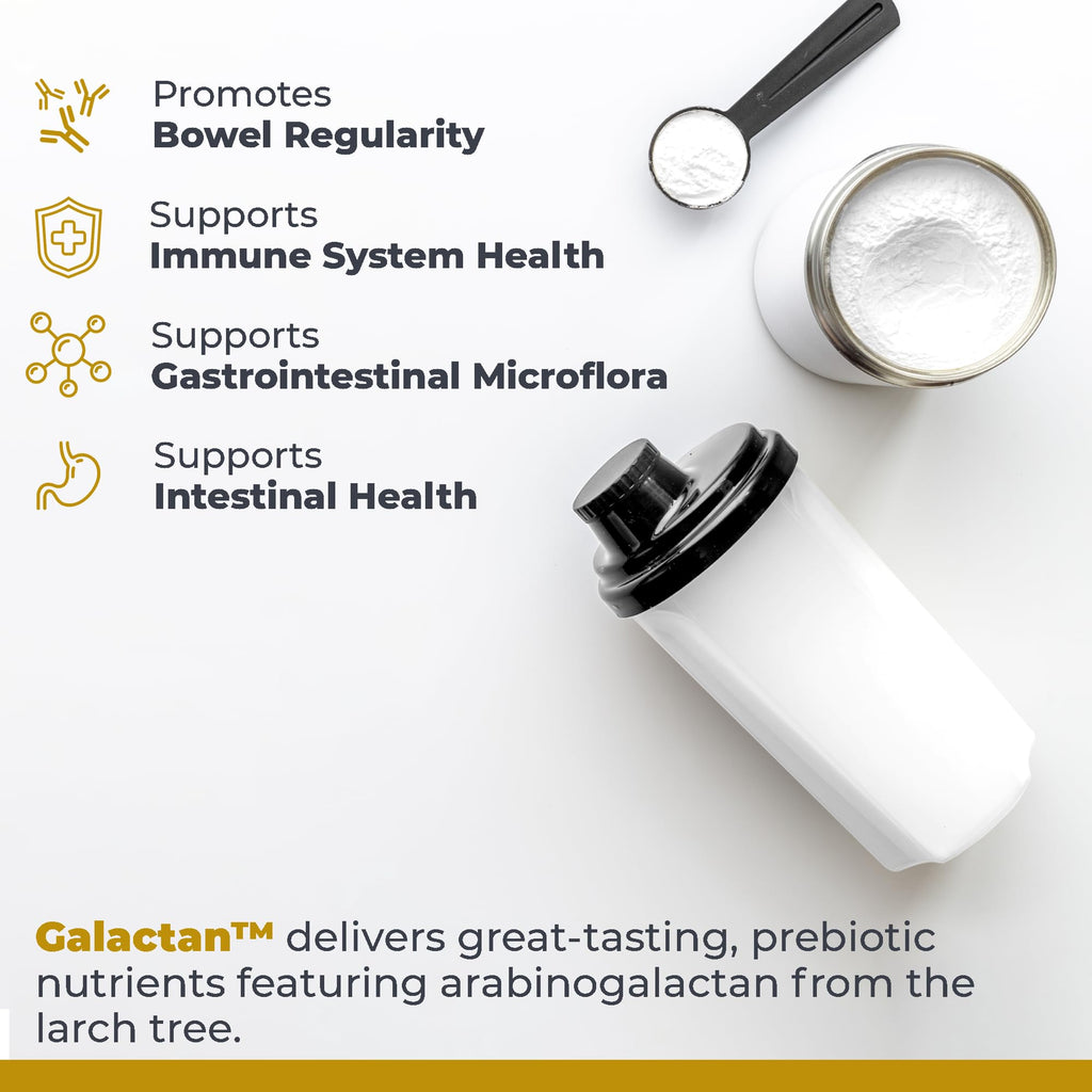 Premier Research Labs Galactan - Larch Arabinogalactan Powder for Men & Women, Prebiotic Fiber Powder for Healthy Gut Microbiome, Larch Tree Extract, Calcium - 8 oz
