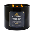 Bath & Body Works 3-Wick Candle, Mahogany Teakwood Intense, Soy Wax Blend