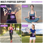 AMZBOSS Waist Trainer for Women Lower Belly Fat, Waist Sweat Band for Women, Belly Band Sweat Belt, Body Shaper, Stomach Wrap (Purple, Large)