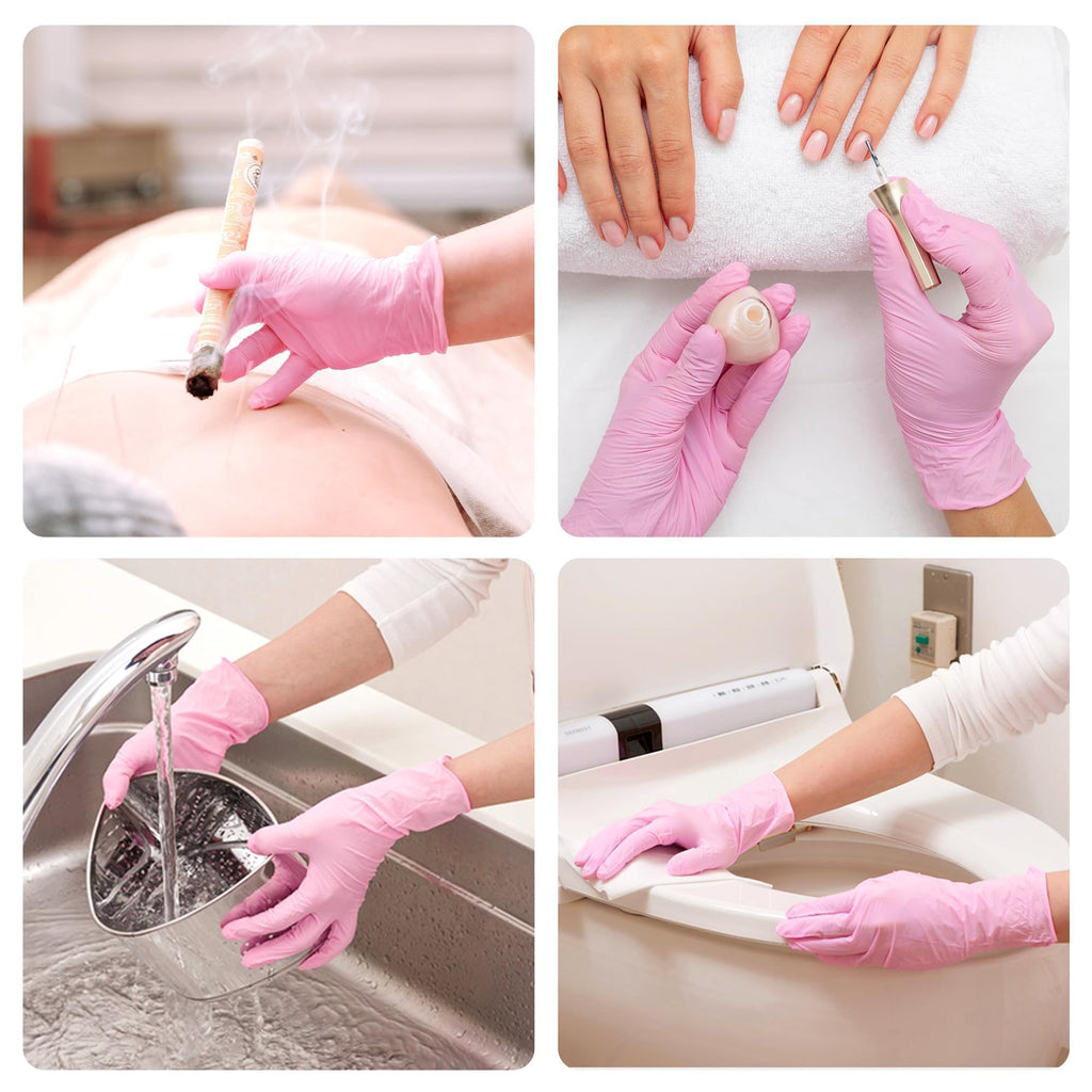 SwiftGrip Pink Disposable Gloves, X-Small, Disposable, Latex-Free, Food-Safe, Powder-Free, 1000-ct Case