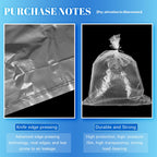 WFPLUS 100 Pack 18 x 24 inch 1 Mil Clear Plastic Flat Poly Bags Clothing Merchandise Bags for Food Bread Dough Clothes Packaging Storage Gift Bag Shipping T-Shirts Pants