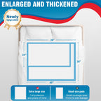 BIGGMED Tear-Resistant Disposable Bed Pads 36" x 36" 50 Count Super Absorbent Underpads, Chux Thicker Extra Large Incontinence Bed Pads, Pee Pads for Adults, Kids, Elderly, Pets