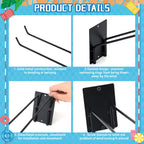 3 Pcs Pool Float Storage Holder, 16.5 Inch Wall Mount Pool Float Organizer Storage Rack with Hangers for Swimming Ring, Towel, Tools & More Storage Indoor Outdoor Space-Saving (Oblique angle)