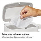 OXO Tot Perfect Pull Baby Wipes Dispenser, Refillable Wipe Holder, Gray