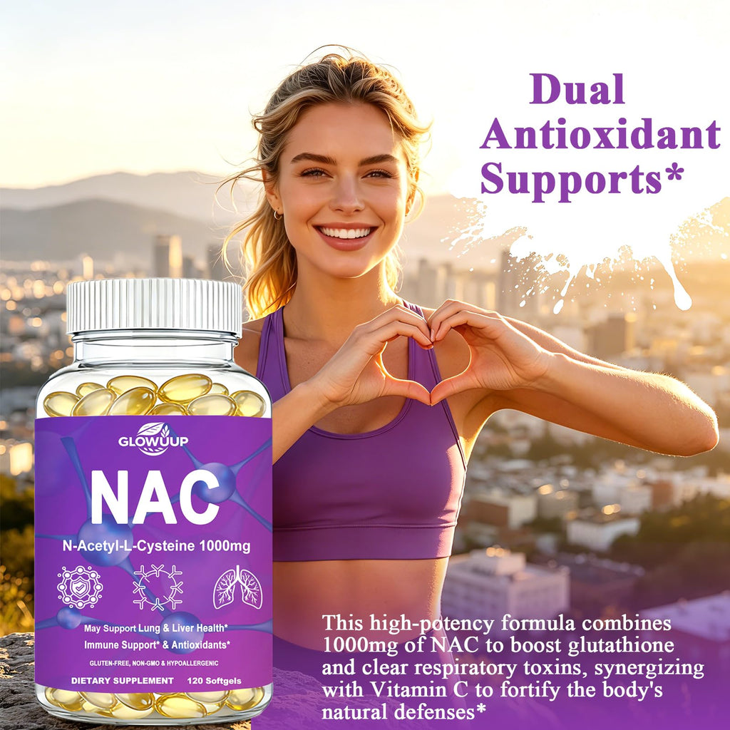 Nac Supplement N-Acetyl Cysteine, Fast Absorb Liposomal Nac 1000mg Softgels