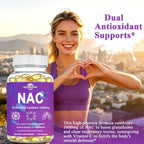 Nac Supplement N-Acetyl Cysteine, Fast Absorb Liposomal Nac 1000mg Softgels