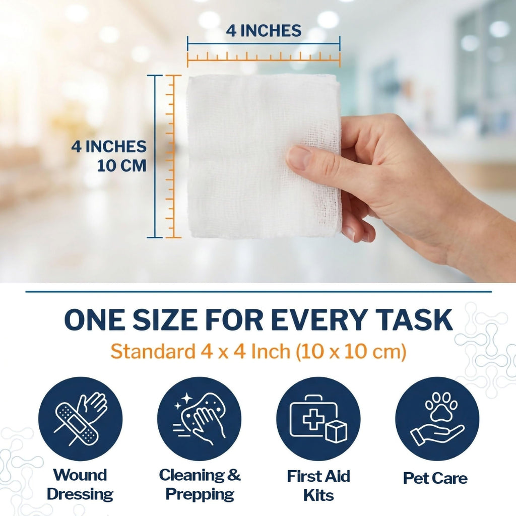 McKesson Non-Sterile Woven Gauze Pads, 4 x 4 in, 2000 ct