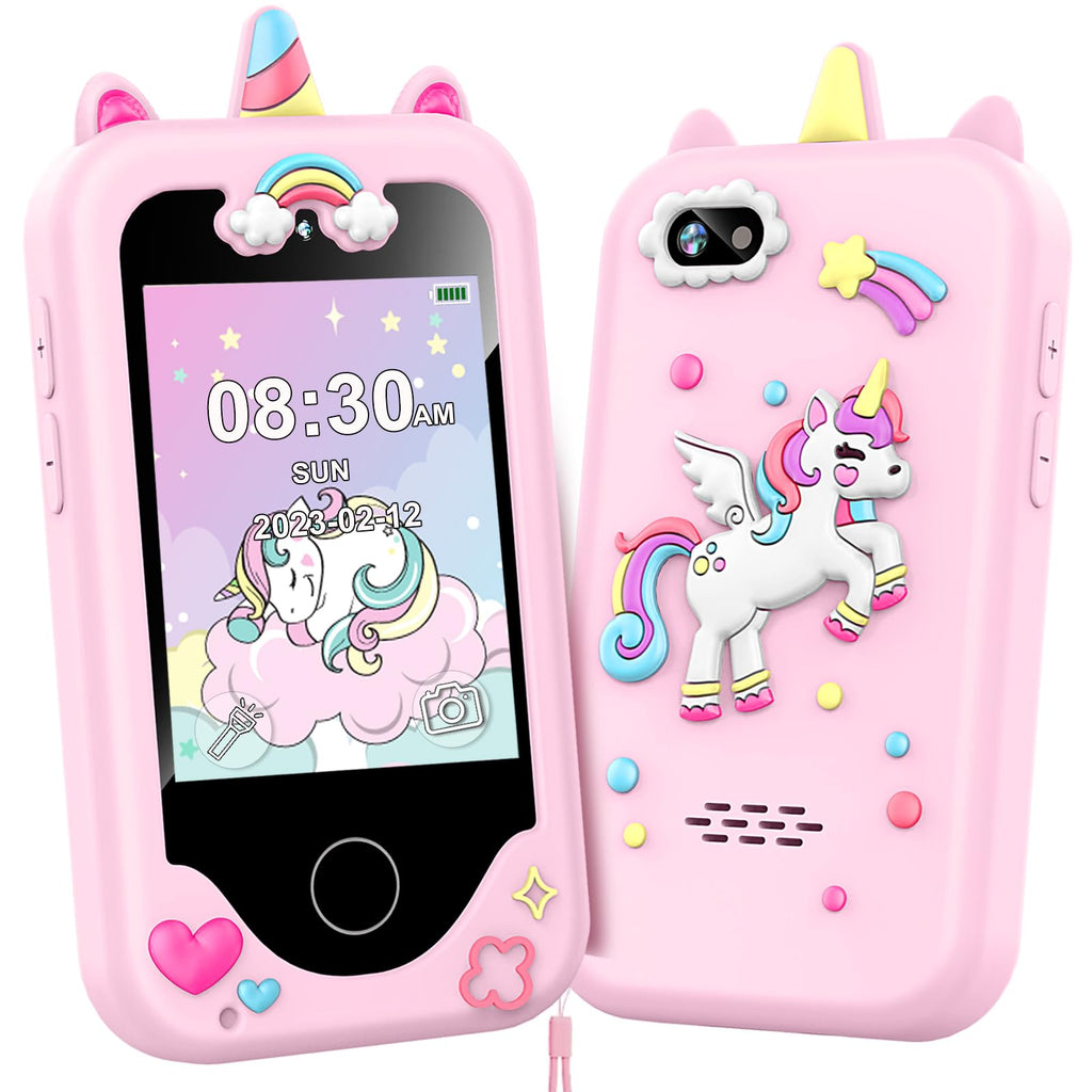 Kids Smart Phone for Girls Toys, Gifts for 3-10 Year Old Girls Boys Pink