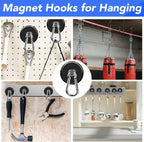 LOVIMAG Magnetic Hooks 200 LBS Strong Magnets Cruise 2Pack Magnet with Hook