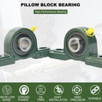 SACKORANGE 2 Pack UCP202-10 Pillow Block Bearing - 5/8" Mounted Pillow Block Bearings Solid Cast Iron Base - Self Alignment
