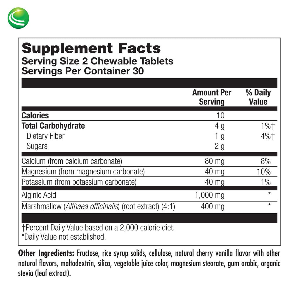 Nutra Biogenesis EsophaSoothe - Chewable Esophogeal Support with Magnesium, Potassium & Calcium for Men & Women - 60 Tablet Chews