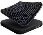 Gel Wheelchair Seat Cushion for Long Sitting - Cooling Office Chair Cushion for Sciatica, Back, Pressure Sore, Tailbone Pain Relief - Soft & Breathable Butt Pillow with Non-Slip Cover for Wheelchair