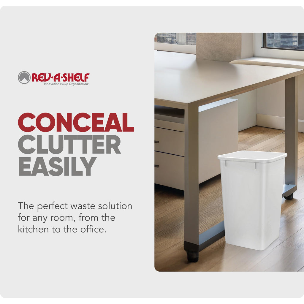 Rev-A-Shelf Double Pullout Garbage Trash Cans for Kitchen Cabinets, 35 Qt