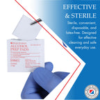 Henry Schein Alcohol Prep Pads, Medium, 2-ply, Sterile, 1 Case of 4000 (20 Boxes of 200)